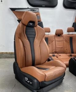 OEM BMW F90 F87 F20 M5 Merino Brown Interior Set – Door Panels, Front & Rear Seats, Armrests
