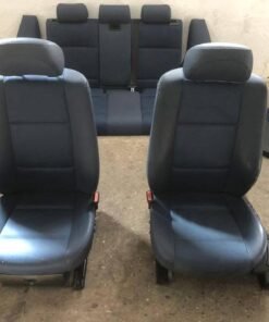 BMW E46 Touring Partial Mystic Blue Leather Interior Seats